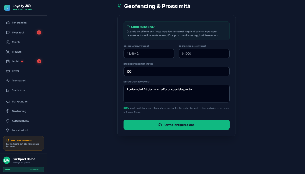 Geofencing & Prossimità
